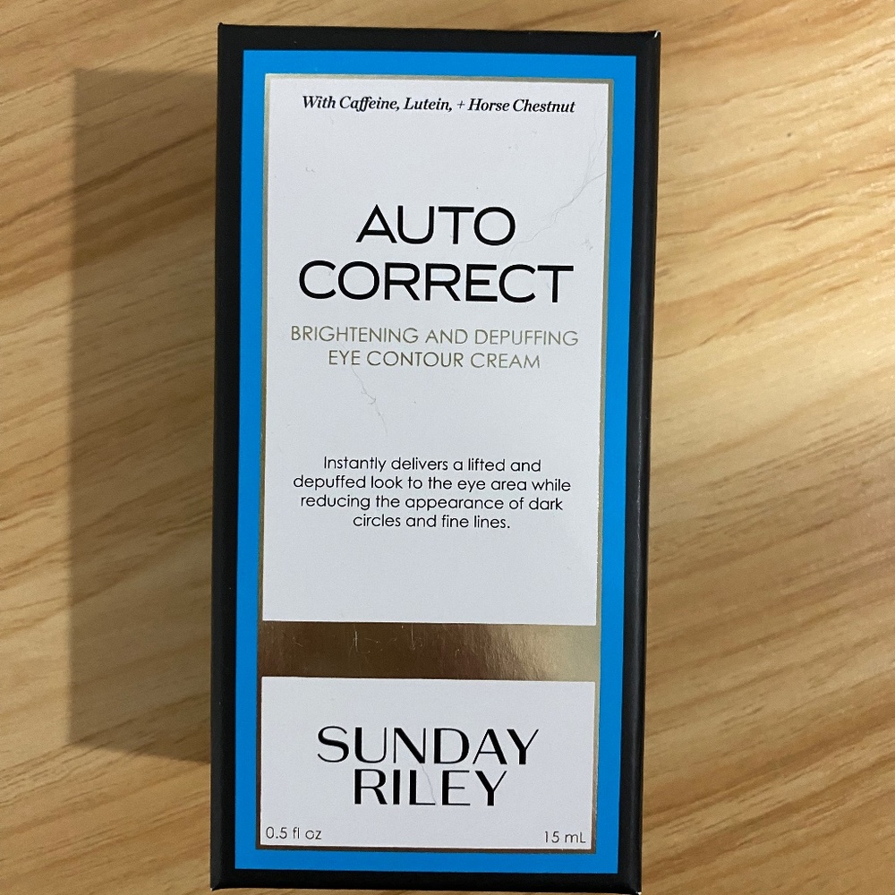 Sunday Riley Auto Correct Brightening + Depuffing Eye Cream for Dark Circles
